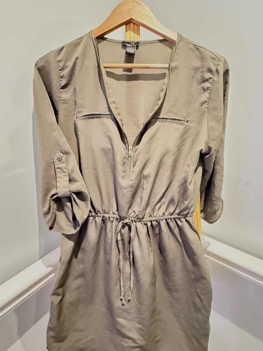Rue21 Gray Jacket with Black Label